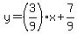 y=%283%2F9%29x%2B7%2F9