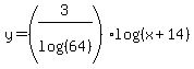y=%283%2Flog%28%2864%29%29%29log%28%28x%2B14%29%29