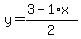y=%283-1%2Ax%29%2F2