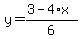 y=%283-4%2Ax%29%2F6