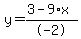 y=%283-9%2Ax%29%2F-2