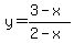 y=%283-x%29%2F%282-x%29