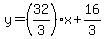 y=%2832%2F3%29x%2B16%2F3