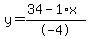 y=%2834-1%2Ax%29%2F-4