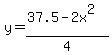 y=%2837.5-2x%5E2%29%2F4