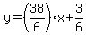 y=%2838%2F6%29x%2B3%2F6