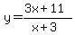 y=%283x%2B11%29%2F%28x%2B3%29