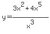 y=%283x%5E2%2B4x%5E5%29%2Fx%5E3