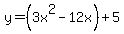 y=%283x%5E2-12x%29%2B5