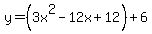 y=%283x%5E2-12x%2B12%29%2B6