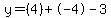 y=%284%29%2B-4-3