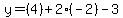 y=%284%29%2B2%28-2%29-3