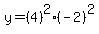 y=%284%29%5E2%28-2%29%5E2
