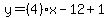 y=%284%29x-12%2B1