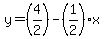 y=%284%2F2%29-%281%2F2%29x