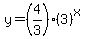 y=%284%2F3%29%283%29%5Ex
