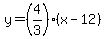 y=%284%2F3%29%28x-12%29