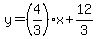 y=%284%2F3%29%2Ax%2B12%2F3