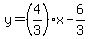 y=%284%2F3%29%2Ax-6%2F3