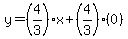 y=%284%2F3%29x%2B%284%2F3%29%280%29