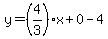 y=%284%2F3%29x%2B0-4