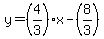 y=%284%2F3%29x-%288%2F3%29