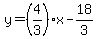 y=%284%2F3%29x-18%2F3