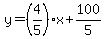 y=%284%2F5%29%2Ax%2B100%2F5