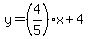y=%284%2F5%29%2Ax%2B4