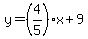y=%284%2F5%29%2Ax%2B9
