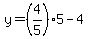 y=%284%2F5%295-4