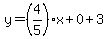 y=%284%2F5%29x%2B0%2B3