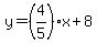 y=%284%2F5%29x%2B8