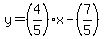 y=%284%2F5%29x-%287%2F5%29