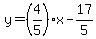 y=%284%2F5%29x-17%2F5