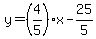 y=%284%2F5%29x-25%2F5