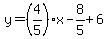 y=%284%2F5%29x-8%2F5%2B6