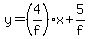 y=%284%2Ff%29x%2B5%2Ff