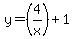 y=%284%2Fx%29%2B1