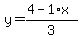 y=%284-1%2Ax%29%2F3