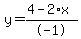 y=%284-2%2Ax%29%2F-1