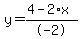 y=%284-2%2Ax%29%2F-2