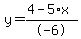 y=%284-5%2Ax%29%2F-6