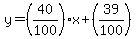 y=%2840%2F100%29x%2B%2839%2F100%29