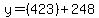 y=%28423%29%2B248