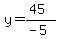 y=%2845%29%2F%28-5%29