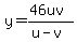 y=%2846uv%29%2F%28u-v%29