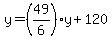 y=%2849%2F6%29y%2B120