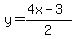 y=%284x-3%29%2F2
