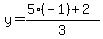 y=%285%28-1%29%2B2%29%2F3